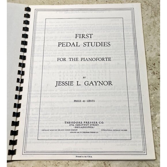First Pedal Studies For The Piano By Jessie L Gaynor Beginner Lessons - Picture 2 of 8